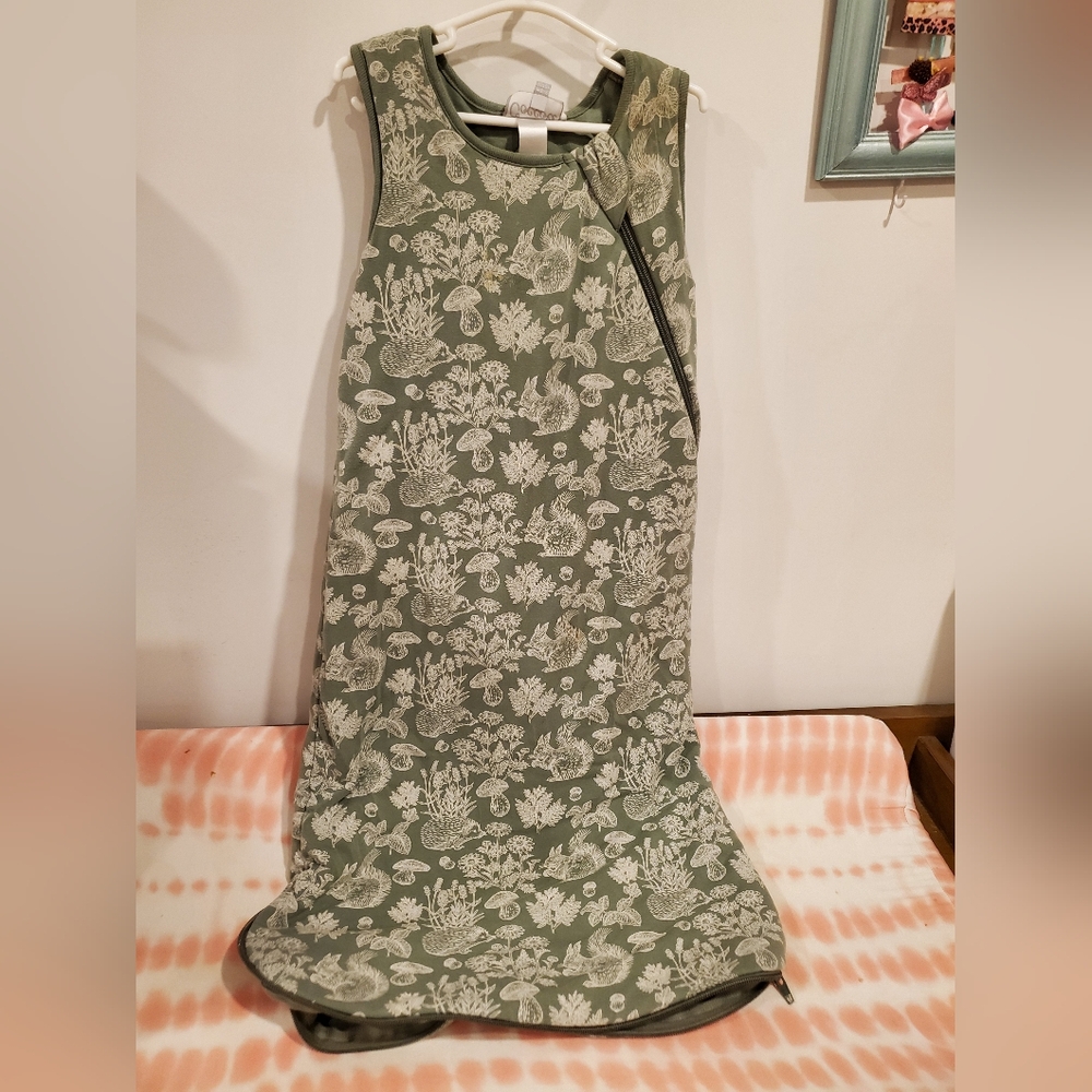 Coccoli Green Sleep Sack with White Sea Life Print